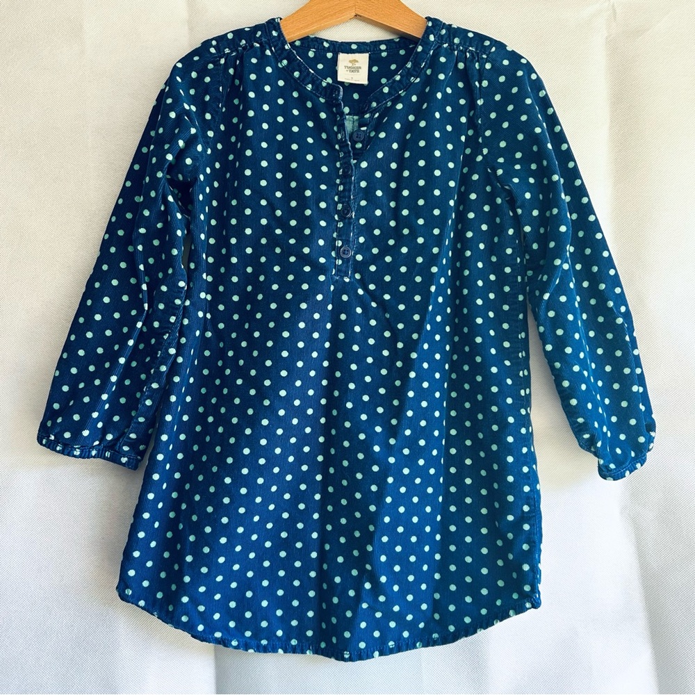 Tucker + Tate Blue and Mint Corduroy Dress-5T